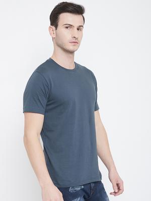 blue solid t-shirt - 17483937 - Standard Image - 2