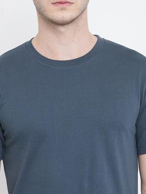 blue solid t-shirt - 17483937 - Standard Image - 6
