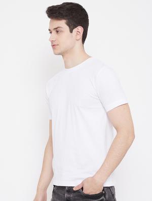white solid t-shirt - 17483938 - Standard Image - 3