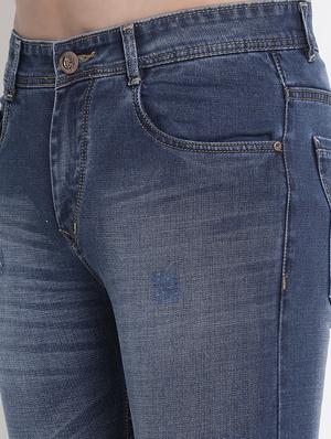 blue light washed denim jeans - 17483944 - Standard Image - 5
