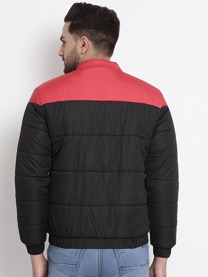 black color block quilted jacket - 17483959 - Zoom Image - 3