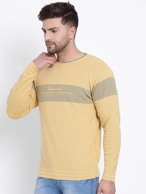 yellow self design acrylic pullover - 17483982 - Standard Image - 2