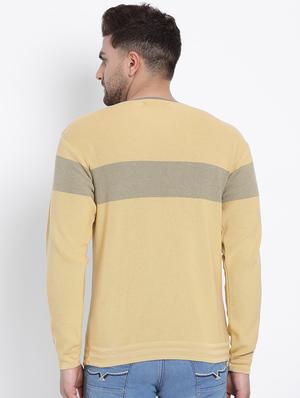 yellow self design acrylic pullover - 17483982 - Standard Image - 3