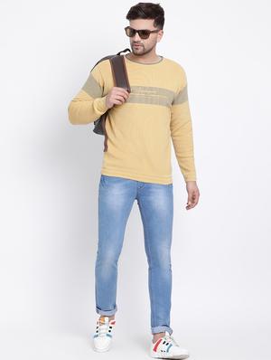 yellow self design acrylic pullover - 17483982 - Standard Image - 4
