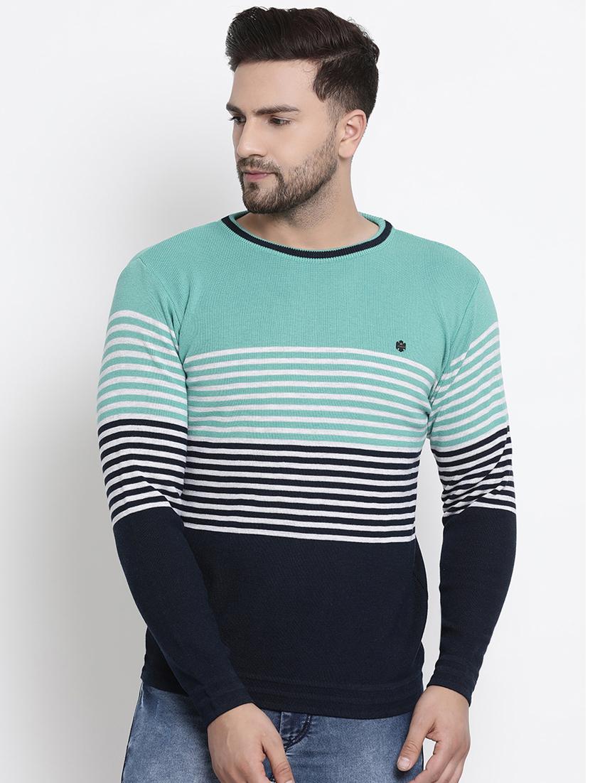 green striped acrylic pullover - 17483984 - Zoom Image - 1