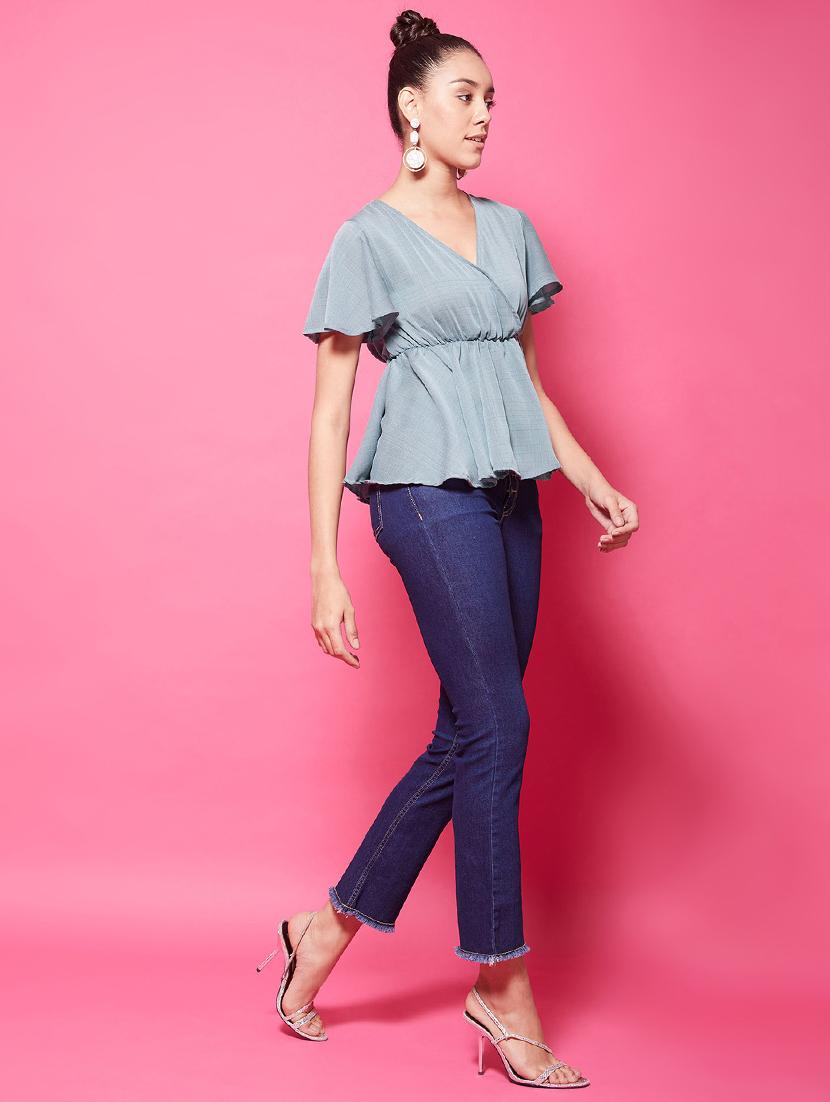 bell sleeved peplum top - 17484066 - Zoom Image - 4