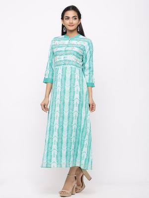 striped cotton a-line kurta - 17484590 - Standard Image - 2