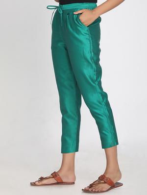 pure silk cigarette pants - 17484625 - Standard Image - 2