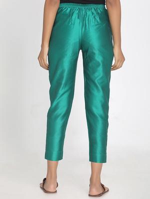 pure silk cigarette pants - 17484625 - Standard Image - 3