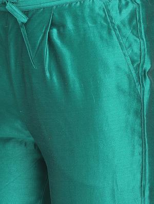 pure silk cigarette pants - 17484625 - Standard Image - 5