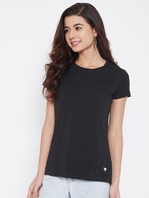 round neck solid tee - 17484739 - Standard Image - 2