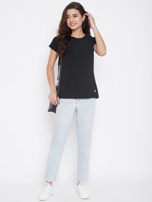 round neck solid tee - 17484739 - Standard Image - 4