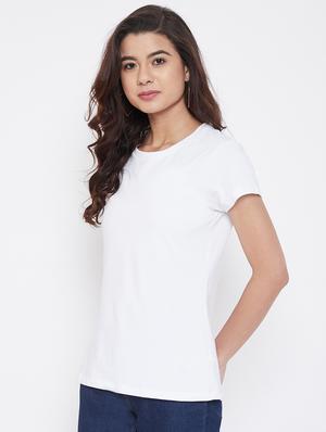 round neck solid tee - 17484740 - Standard Image - 3
