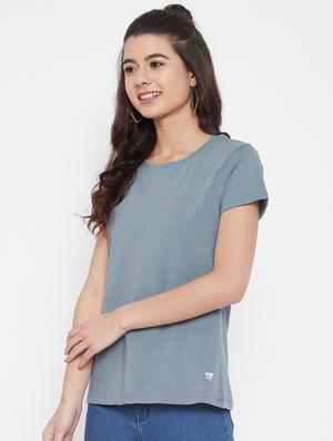 round neck solid tee - 17484751 - Standard Image - 2