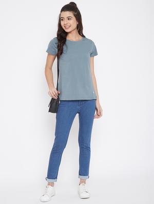 round neck solid tee - 17484751 - Standard Image - 4