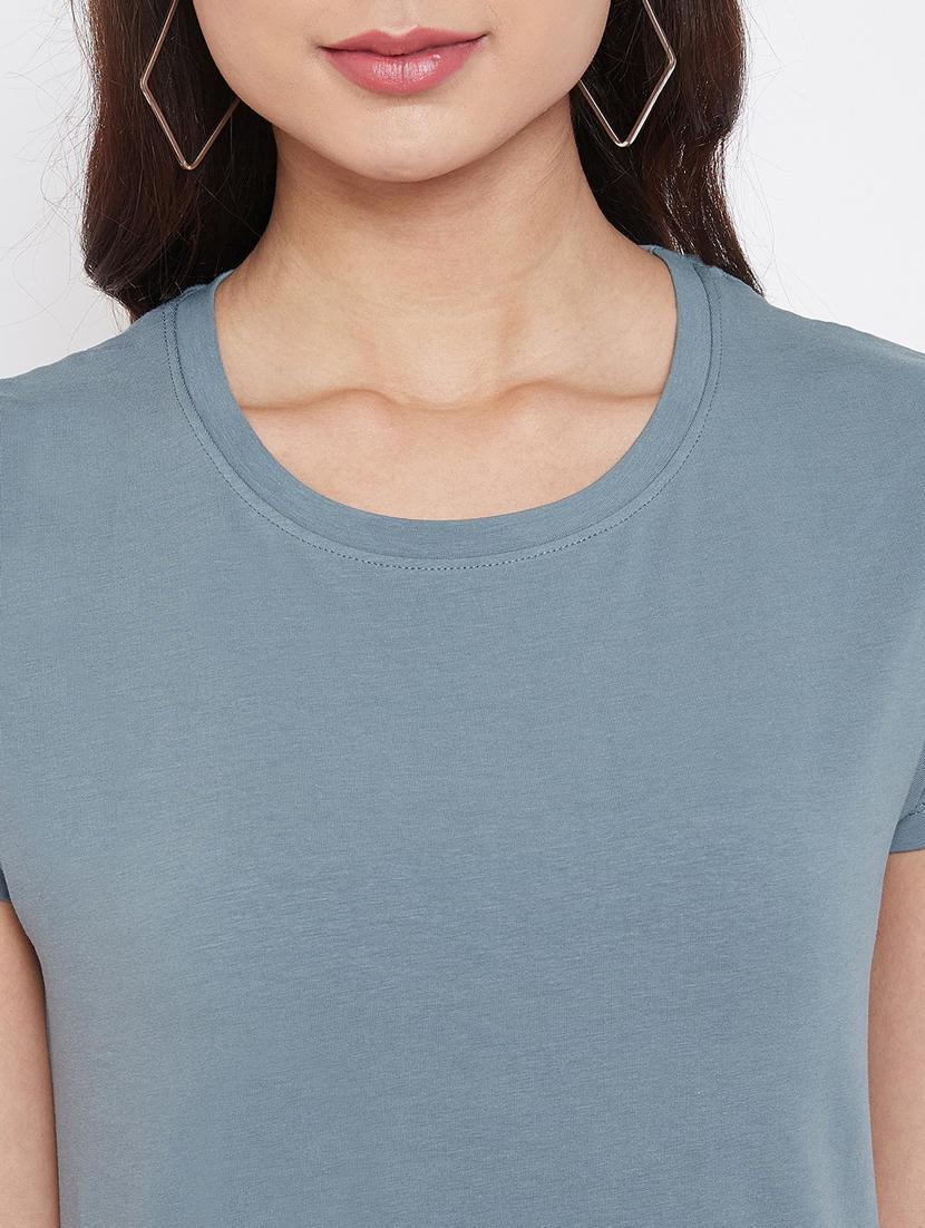 round neck solid tee - 17484751 - Zoom Image - 5