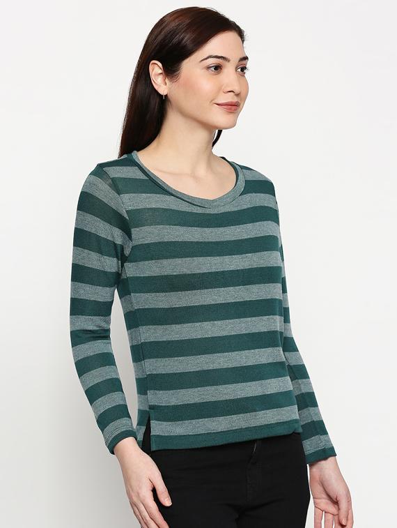 v-neck striped tee - 17484805 - Zoom Image - 2