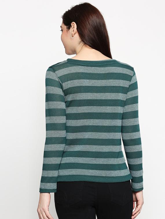 v-neck striped tee - 17484805 - Zoom Image - 3
