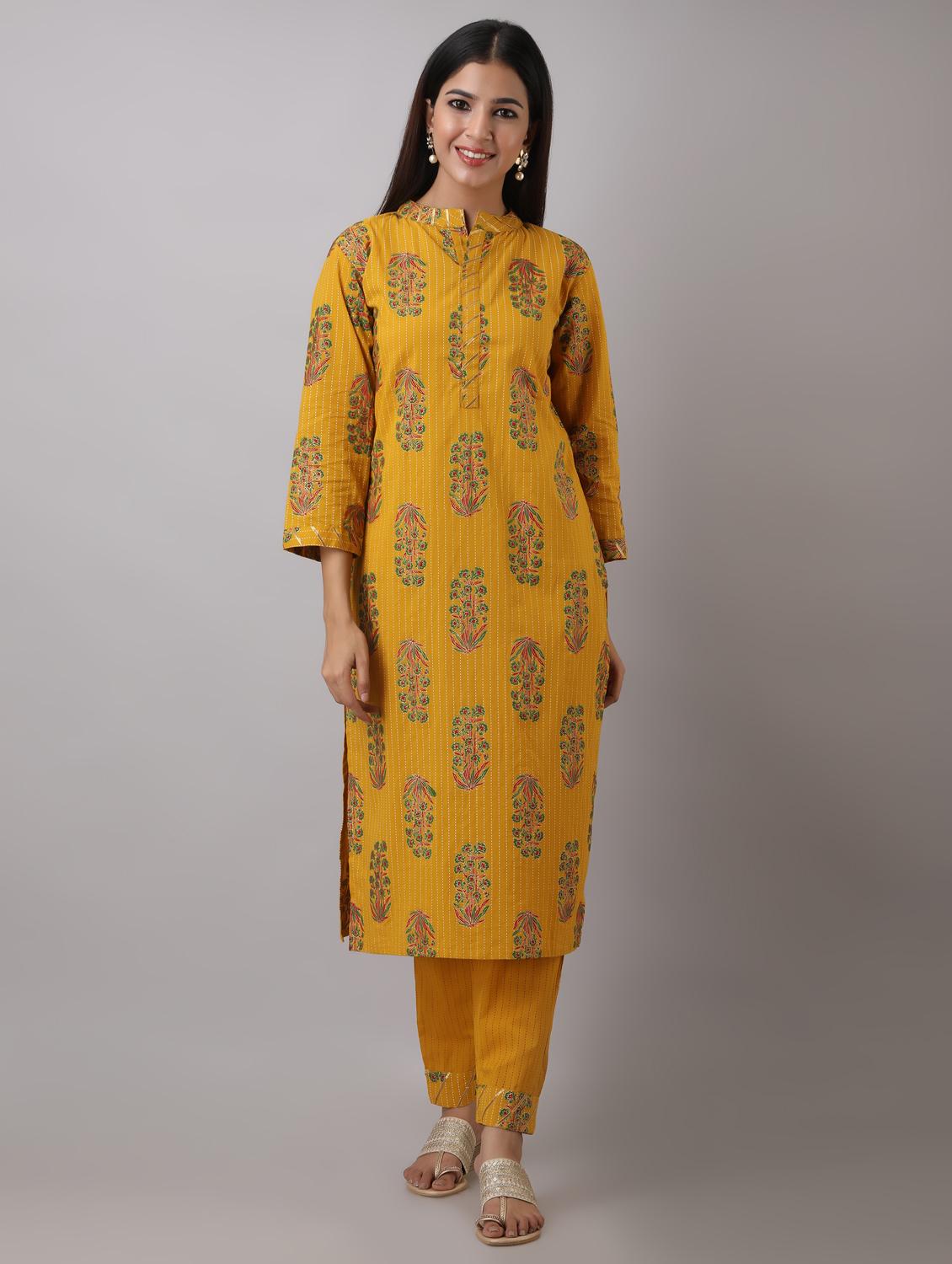 printed kurta pant set - 17484868 - Zoom Image - 1