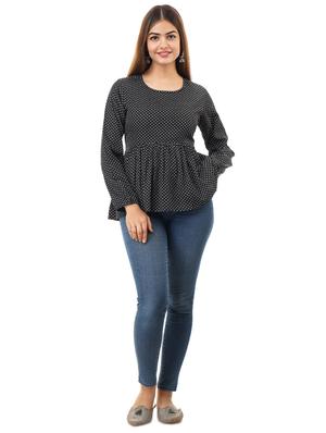 polka dot peplum top - 17484886 - Standard Image - 3