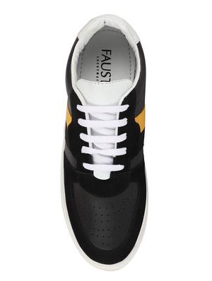 black synthetic lace up sneakers - 17484906 - Standard Image - 4