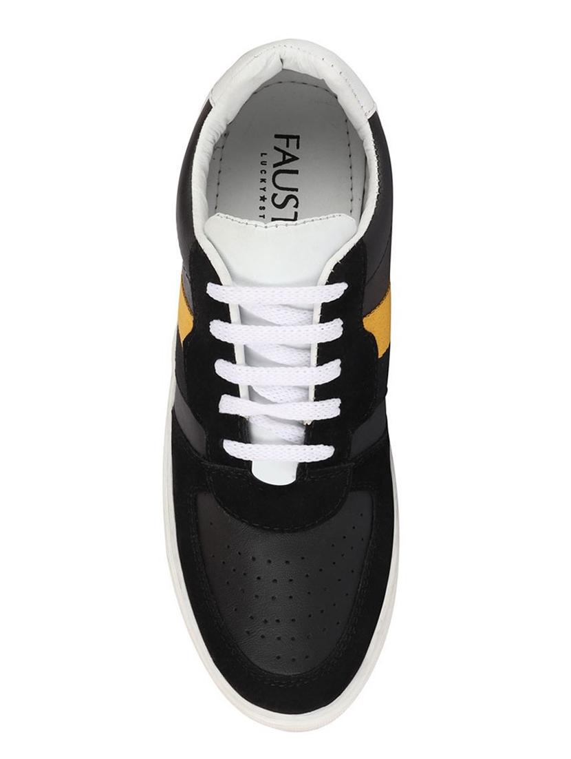 black synthetic lace up sneakers - 17484906 - Zoom Image - 4