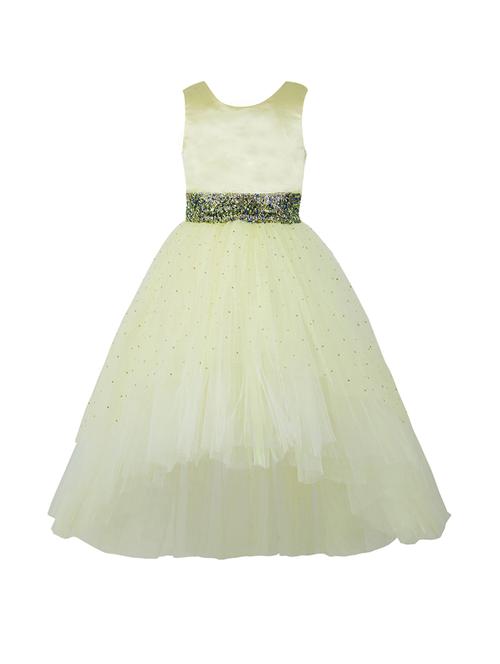 yellow net frock - 17485031 - Standard Image - 1