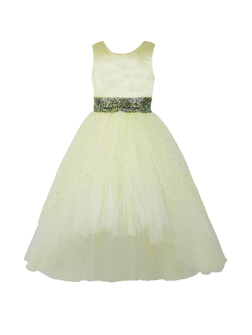 yellow net frock - 17485031 - Zoom Image - 1