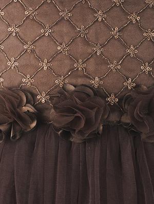 brown net frock - 17485041 - Standard Image - 3