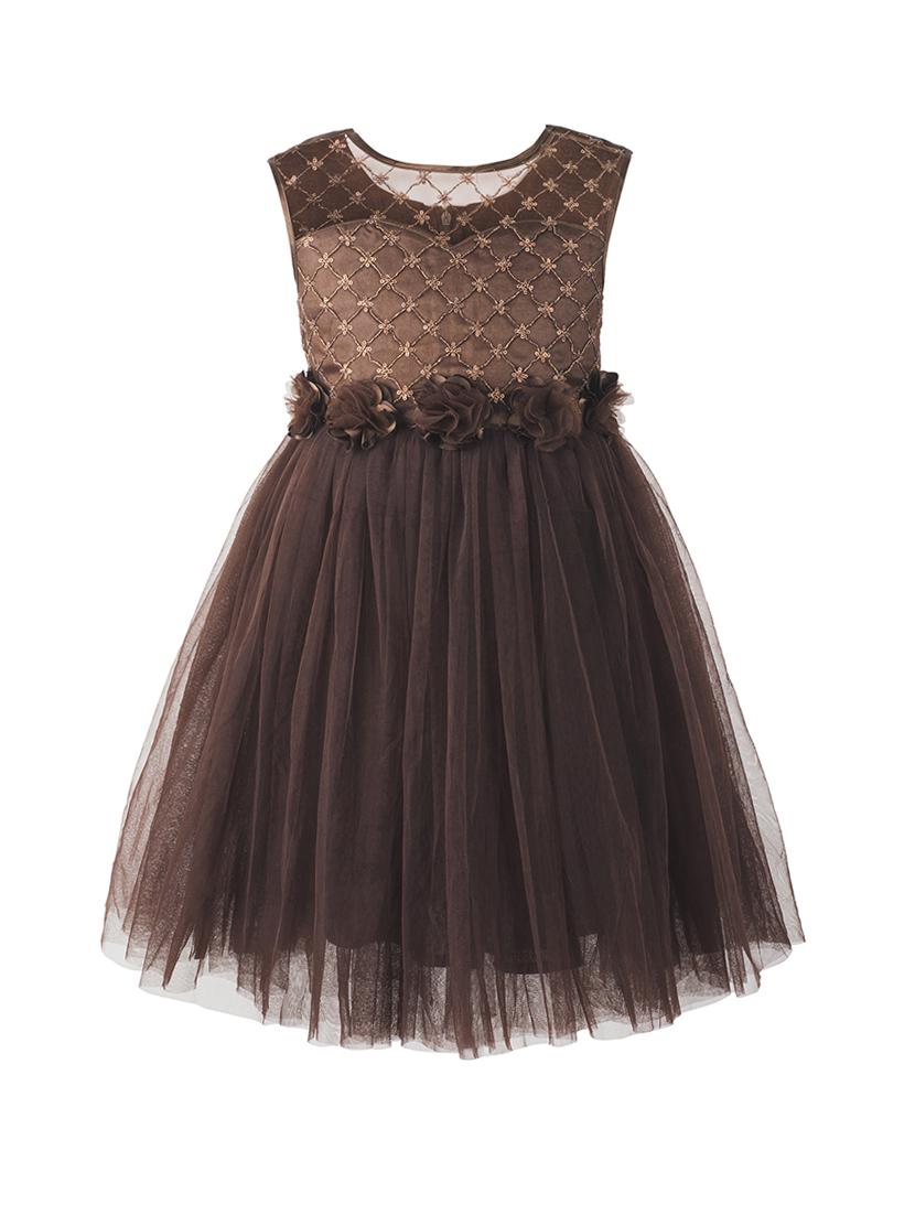brown net frock - 17485041 - Zoom Image - 1