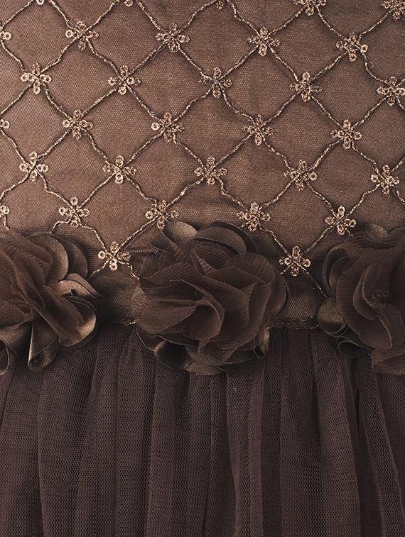 brown net frock - 17485041 - Zoom Image - 3