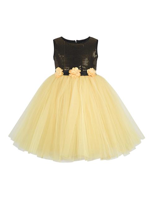 yellow net frock - 17485046 - Standard Image - 1