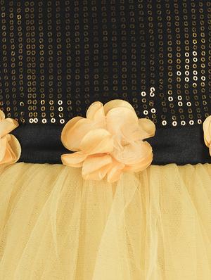 yellow net frock - 17485046 - Standard Image - 3