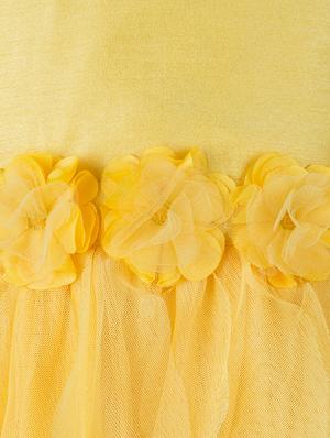 yellow net frock - 17485053 - Standard Image - 3