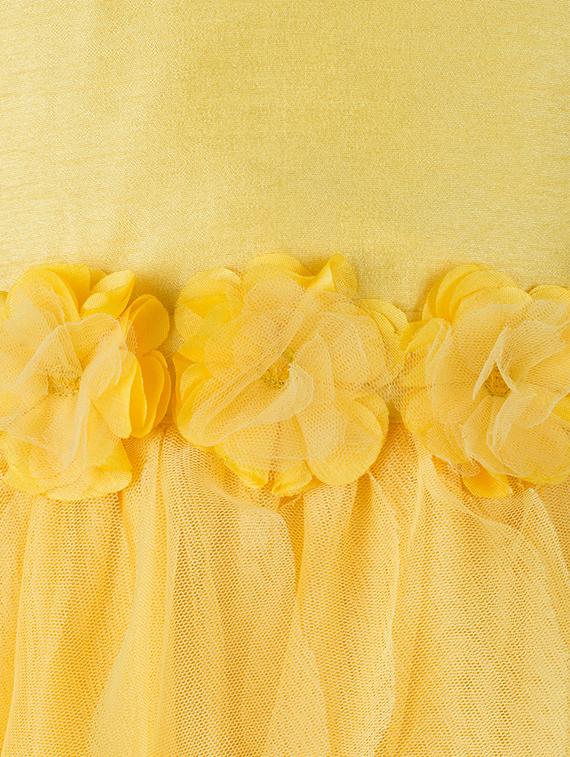 yellow net frock - 17485053 - Zoom Image - 3