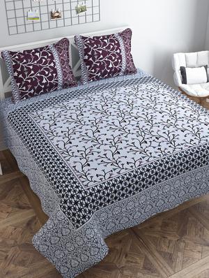 sheen décor reversible collection flip top wine color beautiful and comfortable double bedsheet set - 17485103 - Standard Image - 2