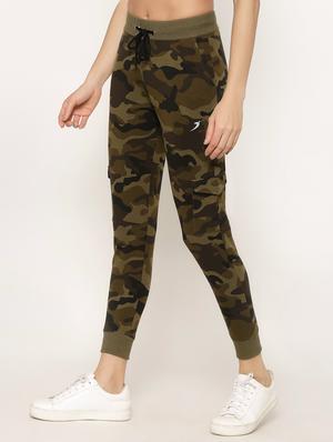 drawstring waist camouflage track pants - 17488091 - Standard Image - 2