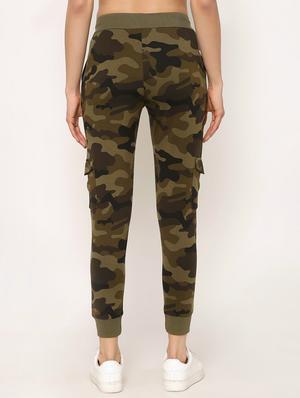drawstring waist camouflage track pants - 17488091 - Standard Image - 3