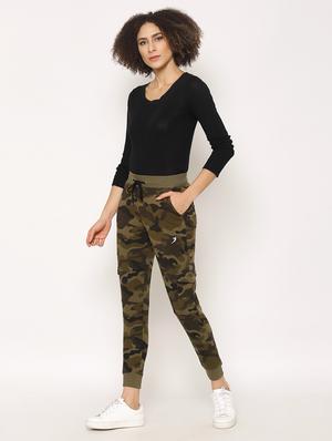 drawstring waist camouflage track pants - 17488091 - Standard Image - 4