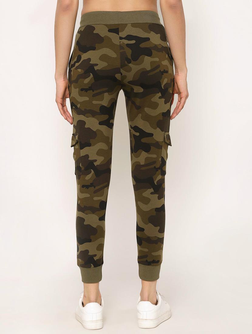 drawstring waist camouflage track pants - 17488091 - Zoom Image - 3