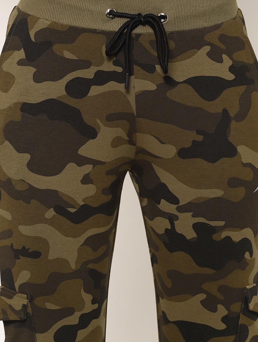 drawstring waist camouflage track pants - 17488091 - Zoom Image - 5