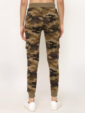 brown cotton track pants - 17488092 - Standard Image - 3