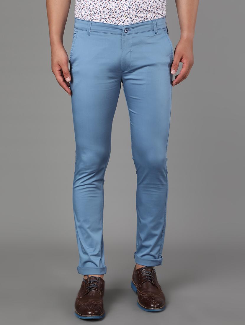 light blue solid chinos - 17488103 - Zoom Image - 1