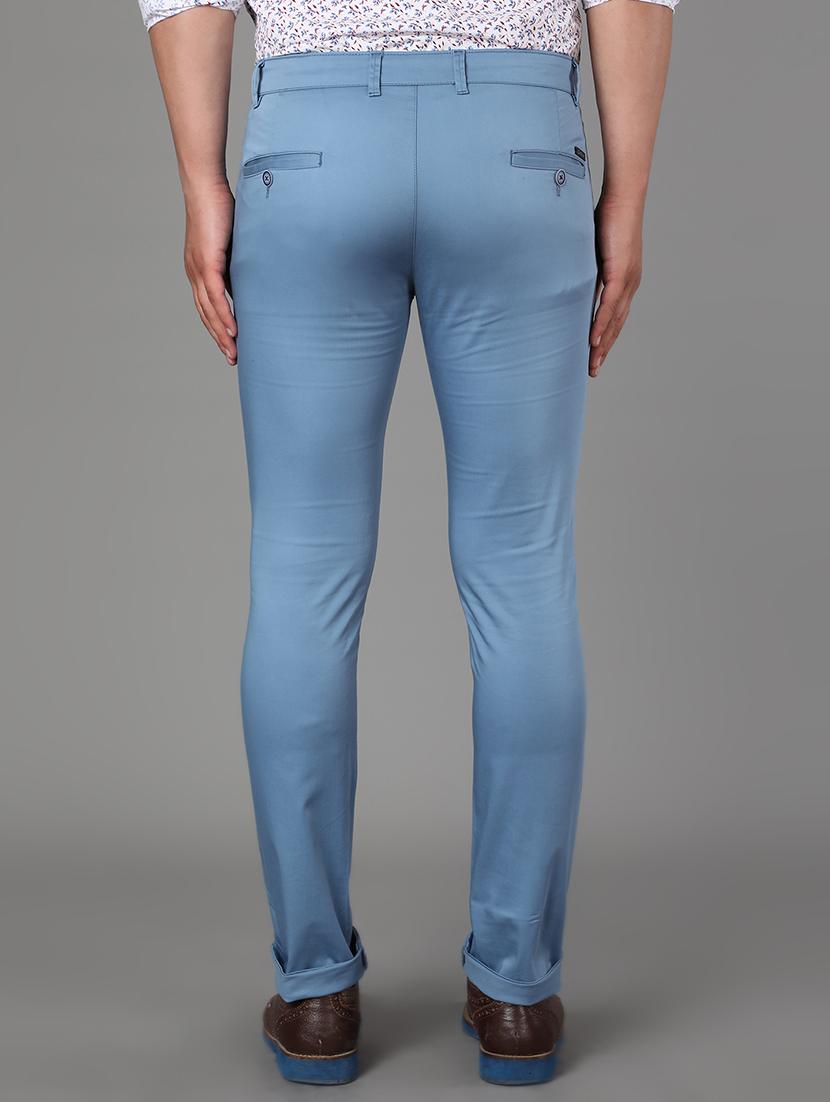 light blue solid chinos - 17488103 - Zoom Image - 3