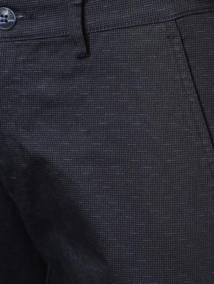black self design casual trouser - 17488106 - Standard Image - 5