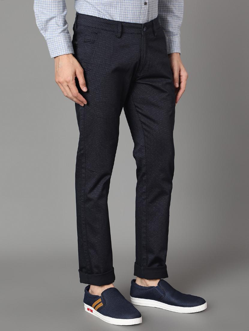 black self design casual trouser - 17488106 - Zoom Image - 2