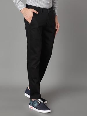 black solid chinos - 17488108 - Standard Image - 2