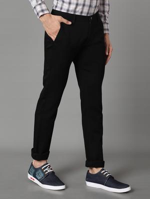 black solid chinos - 17488112 - Standard Image - 2