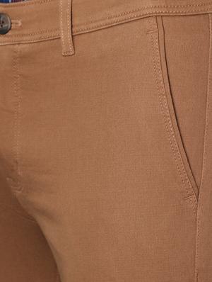 brown solid chinos - 17488113 - Standard Image - 5
