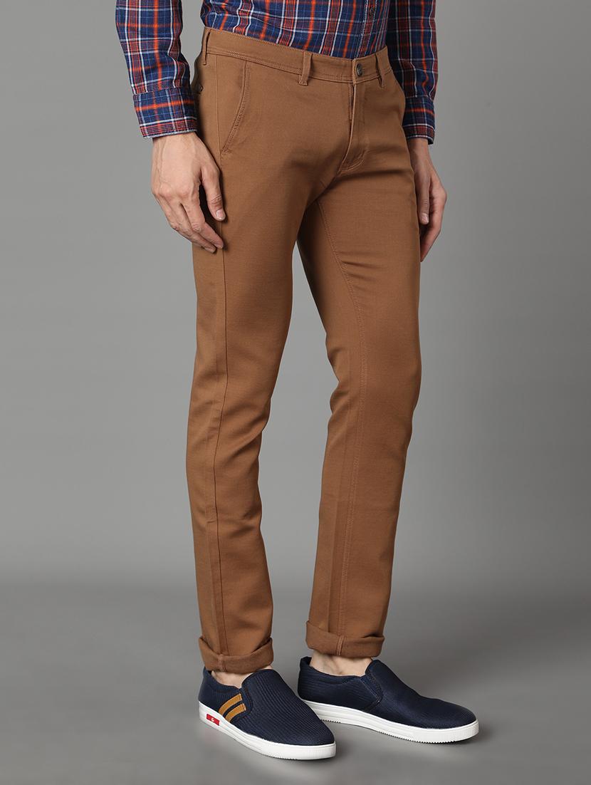brown solid chinos - 17488113 - Zoom Image - 2